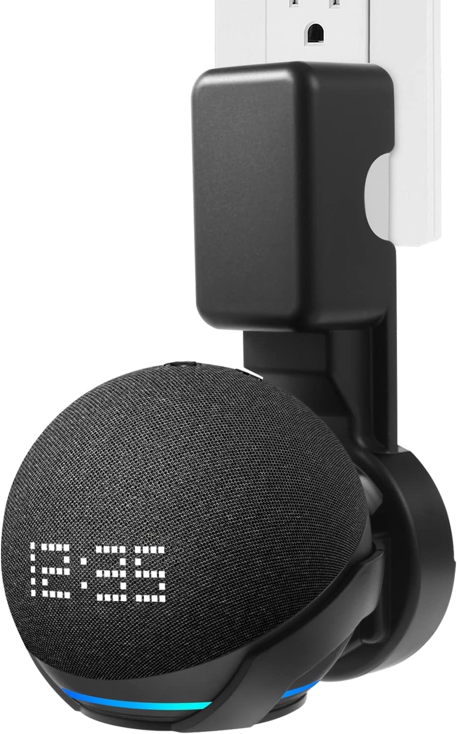 ZORBES Wall Adapter Holder for Alexa Echo Dot 4th Generation,A Space-Saving Solution with Cord Management for Your Smart Home Speakers - Black ZORBES Wall Adapter Holder for Alexa Echo Dot 4th Generation,A Space-Saving Solution with Cord Management for Your Smart Home Speakers - Black